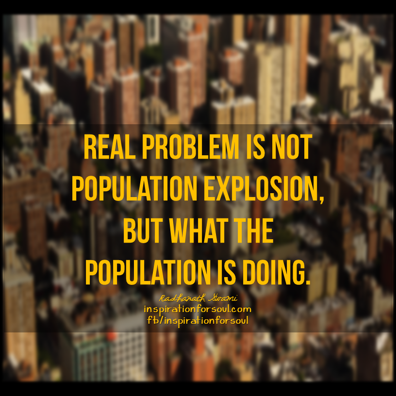 real problem is not population explosion