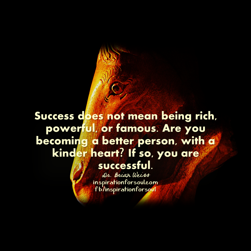 success does not mean being rich powerful or famous