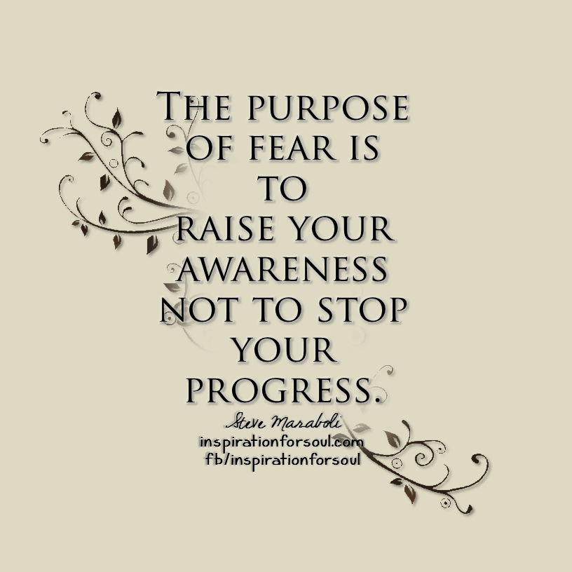 the purpose of fear is to raise your awareness